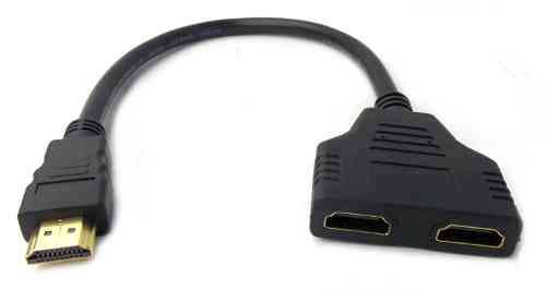 HDMI M to 2xHDMI F Short Cable